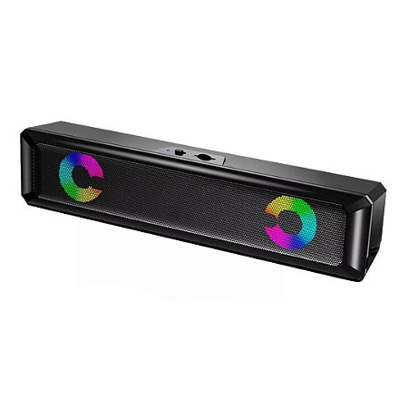 Caixa de Som Multimidia RGB para PC TV Subwoofer P2 USB Knup KP-RO802