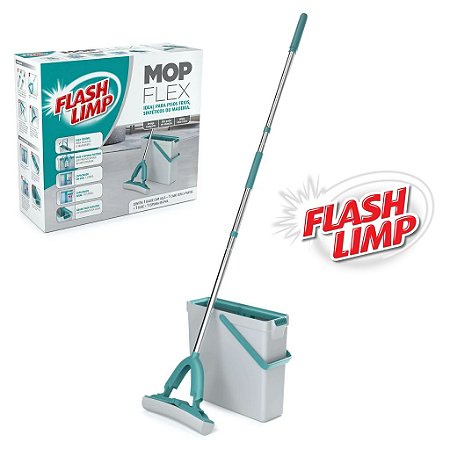 Mop Flex Limpa Lava e Seca Rodo Limpeza Geral Flat Flash Limp MOP7092