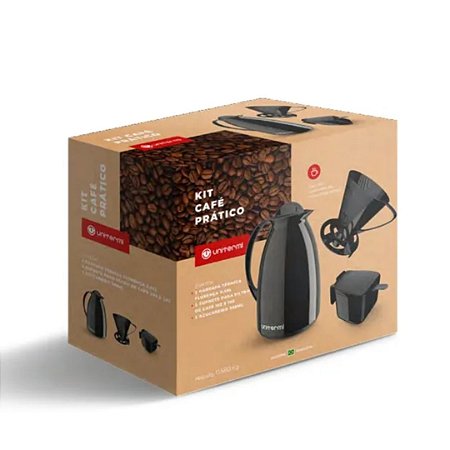 Garrafa Termica Café Kit Pratico Açucareiro + Suporte Filtro