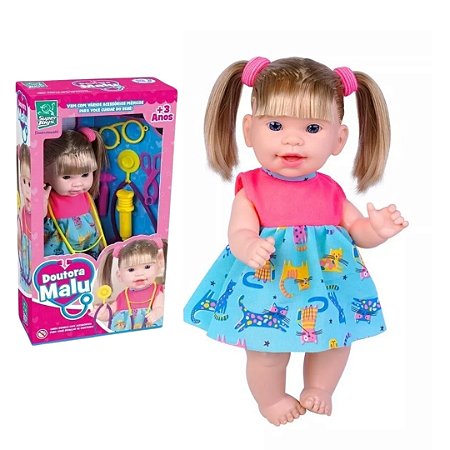 Boneca Doutora Malu Bebe Médica Baby Com Acessorios Super Toys 510