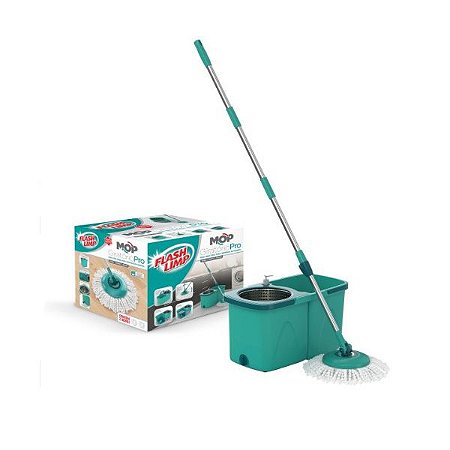 Mop Pro Giratório Cabo De Aço Inox Regulagem Flash Limp MOP7824