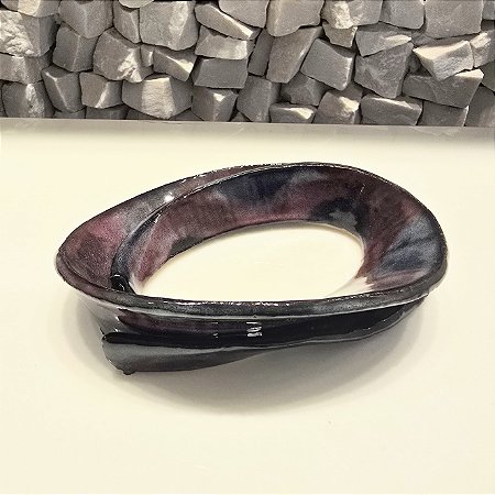 Escultura de parede (ou mesa) Galáxia - Cerâmica de Alta Temperatura Feito a Mão