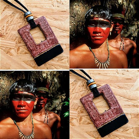 Colar de Ceramica - Indios do Brasil - Pataxos - Bahia - Minas Gerais - Feito a mao