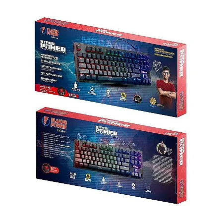 Teclado Mecânico Elg Flakes Power Hyper Power Anti Ghosting Iluminação Rainbow 7 Cores