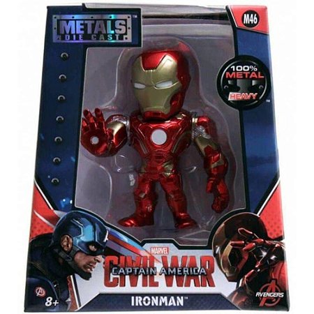 Boneco Iron Man M46 - Capitão América Guerra Civil - Avengers - Metals Die Cast