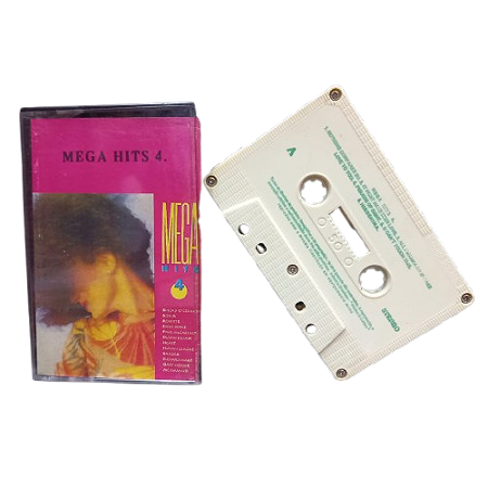 Fita Cassete (K7) – Mega Hits 4 (Vários Artistas / Coletânea) – 1990