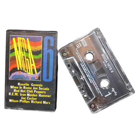 Fita Cassete (K7) – Mega Hits 6 (Vários Artistas / Coletânea) – 1992