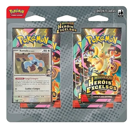 Blister Quádruplo Pokémon Heróis Excelsos Komala