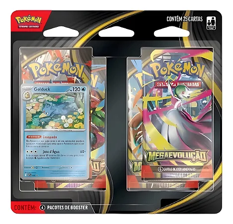 Blister Quádruplo Pokémon Mega Evolução Golduck