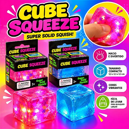 Squishy Cube Squeeze Cubo Sensorial Macio 5,5 cm