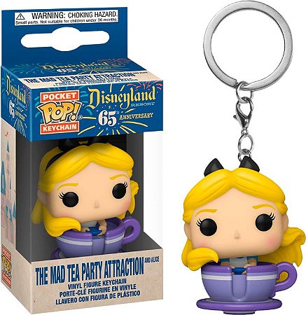 Pocket Pop Keychain: Disney - The Mad Tea Party Attraction And Alice