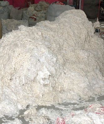 Resíduos para fabricação de estopa branca extra-pura