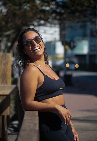 Top Alcinha Kymacta Points Preto