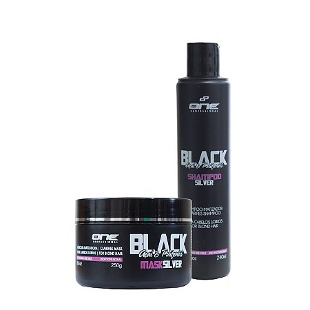 One Black Kit 2 passos ( shampoo 240ml e máscara 250gr )