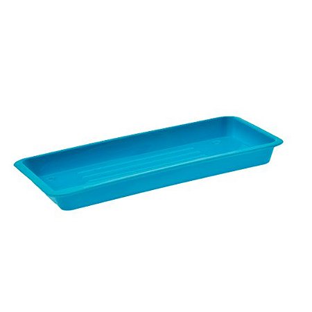 Bandeja Plástica Lisa  20x10x02cm, marca Fava, cor AZUL