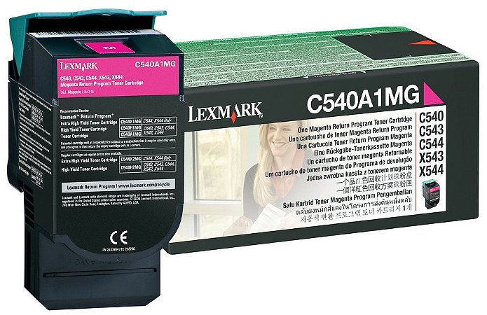 Toner Original Lexmark C540A1MG Magenta | Lexmark C540 C543 C544 X543 X544 X548 | 1k