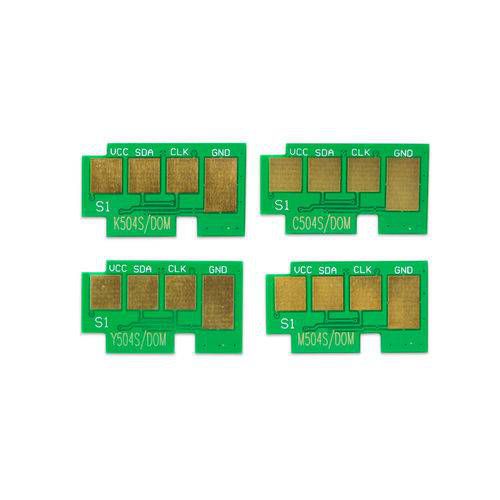 Kit 4 Chip Toner Samsung Clx-4195 Clp-415nw Clp-415 Clx-4195fw - Clt-504s Cmyk