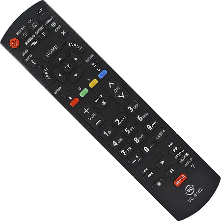 Controle Panasonic Remoto Smart Tv Led Lcd | Tc-32 Tc-42 Tc-29 Th-42 Vc8182 com pilhas