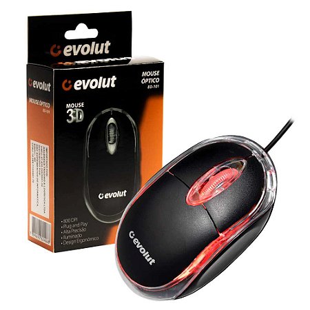 Mouse Evolut Eo-102 1000dpi USB | Preto