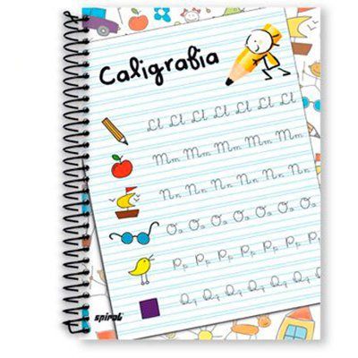 CADERNO UNIVERSITÁRIO CAPA DURA CALIGRAFIA 96 FOLHAS - SPIRAL