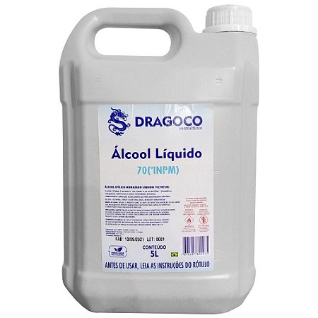 ÁLCOOL LÍQUIDO 70 DRAGOCO - 5L