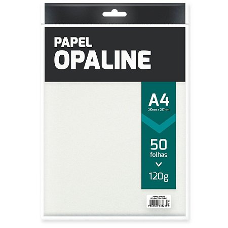 PAPEL OPALINE A4 120 G/M² BRANCO C/50 FLS - SPIRAL