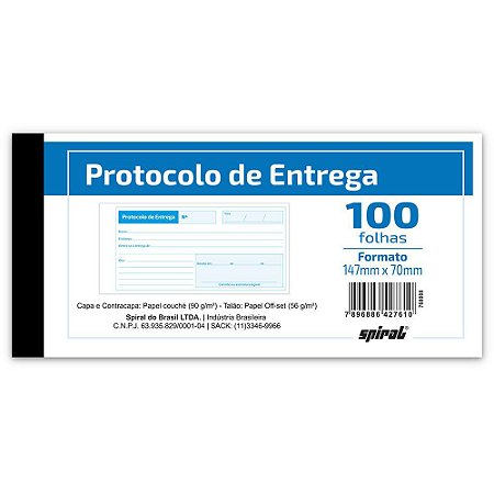 PROTOCOLO DE ENTREGA 100 FLS - SPIRAL