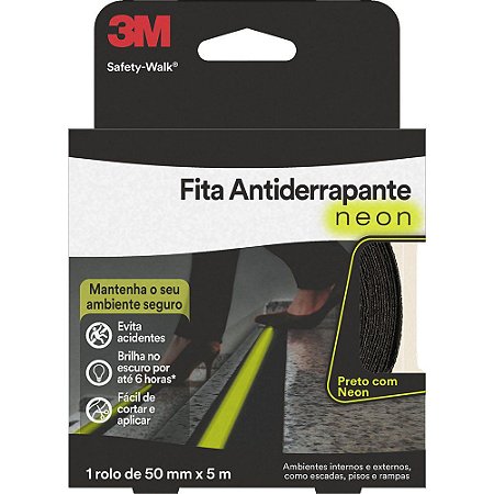 FITA ANTIDERRAPANTE SAFETY-WALK 50MMX5M NEON - 3M