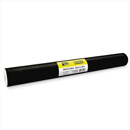 CONTACT AUTOADESIVO ROLO 45CMX10M PRETO - STICK FIX