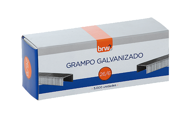 GRAMPO 26/6 GALVANIZADO C/5000 UNIDADES - BRW