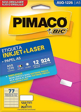 ETIQUETA A5Q-1226 12 FOLHAS - PIMACO