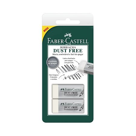 BORRACHA DUST FREE PEQUENA C/2 UNIDADES - FABER-CASTELL