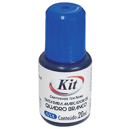 TINTA PARA MARCADOR DE QUADRO BRANCO AZUL 20ML - KIT