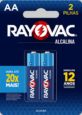 PILHA ALCALINA AA PEQUENA C/2 UNIDADES - RAYOVAC