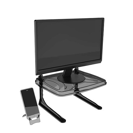 SUPORTE PARA MONITOR + SUPORTE CELULAR MULTIUSO ERGOLUTION - RELIZA