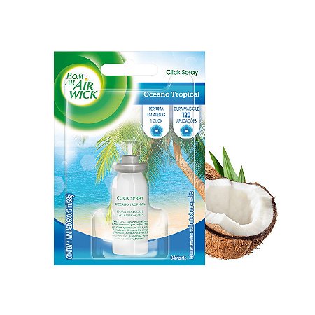 BOM AR AIR WICK CLICK SPRAY OCEANO TROPICAL REFIL - 12ML