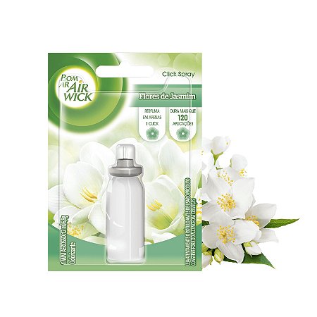 BOM AR AIR WICK CLICK SPRAY FLORES DE JASMIM REFIL - 12ML