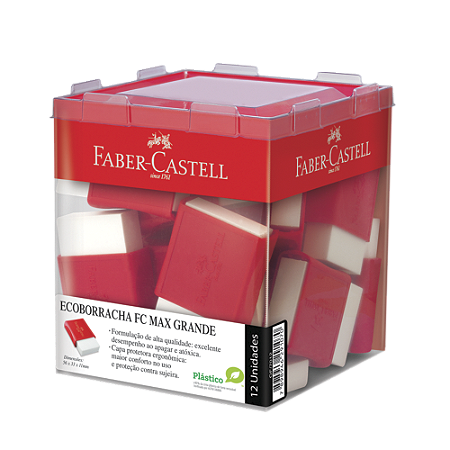 BORRACHA ECO FC MAX GRANDE C/12 UNIDADES - FABER-CASTELL