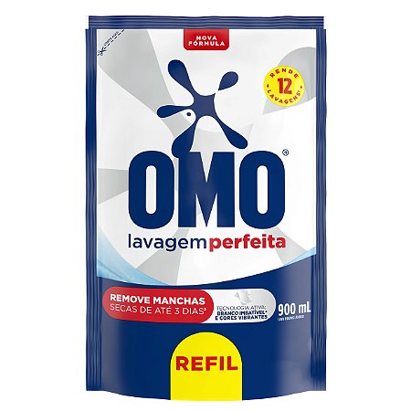 SABÃO LÍQUIDO OMO LAVAGEM PERFEITA REFIL - 900ML