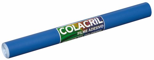 FILME ADESIVO PREMIUM AZUL 45CMX10M - COLACRIL