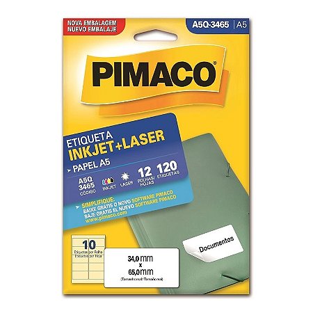 ETIQUETA A5Q-3465 12 FOLHAS - PIMACO