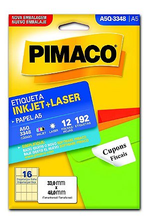 ETIQUETA A5Q-3348 12 FOLHAS - PIMACO