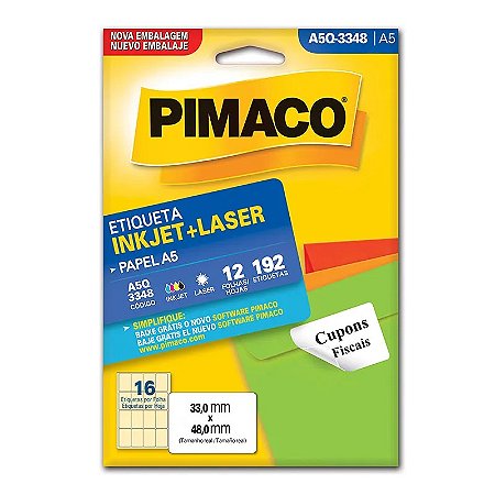 ETIQUETA A5Q-3348 12 FOLHAS - PIMACO