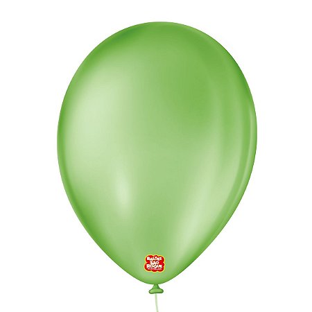 BALÃO N.9 LISO VERDE MAÇÃ C/50 UNIDADES - SÃO ROQUE