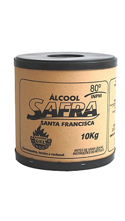 ÁLCOOL SAFRA GEL 80° INPM ACENDEDOR – 10KG