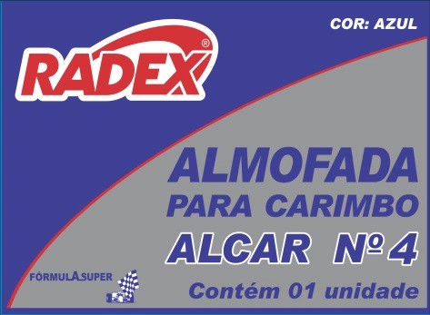 ALMOFADA PARA CARIMBO ALCAR Nº 4 AZUL - RADEX