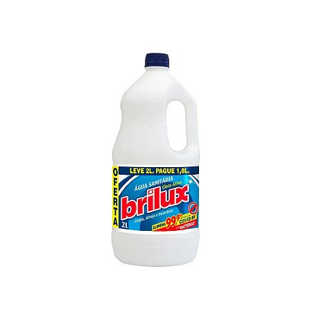 ÁGUA SANITÁRIA BRILUX - LEVE 2L, PAGUE 1,8L