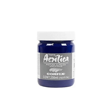 TINTA ACRÍLICA ACRYLIC COLOR AZUL DA PRÚSSIA 250ML - CORFIX