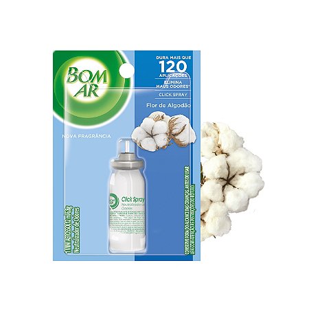 BOM AR AIR WICK CLICK SPRAY FLOR DE ALGODÃO REFIL - 12ML