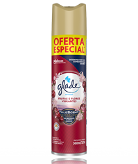 GLADE AEROSSOL FRUTAS E FLORES VIBRANTES - 360ML